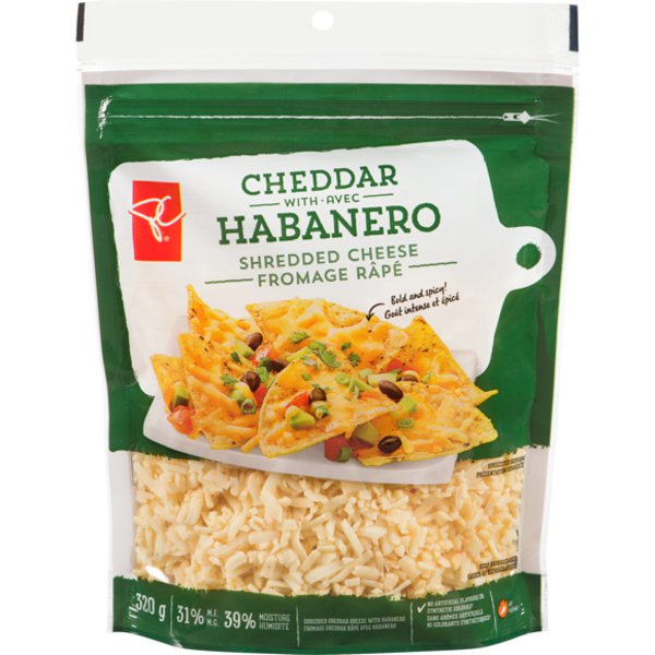 Presidents Choice Shreded Habanero Cheddar Cheese