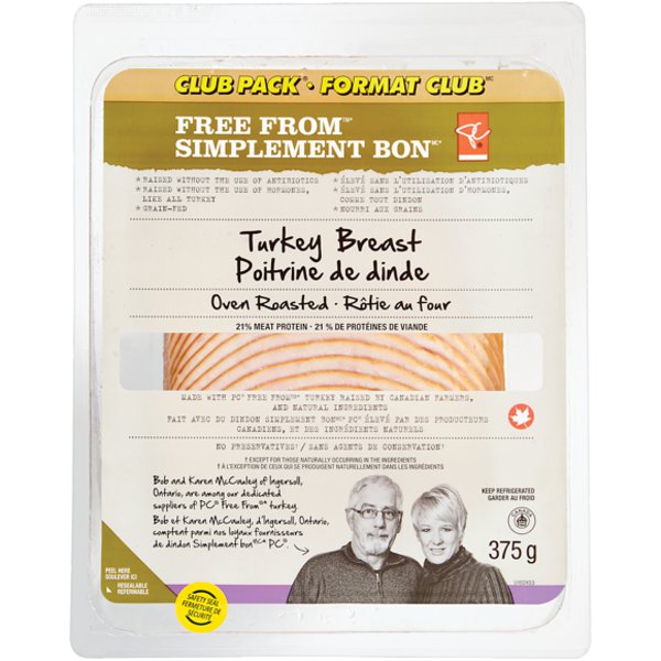 Presidents Choice CP Free From Oven Roasted Turkey Breast