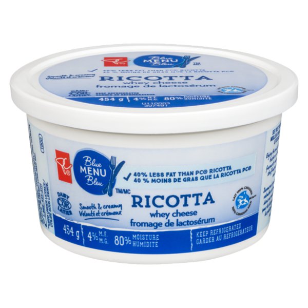Presidents Choice Blue Menu Ricotta Whey Cheese