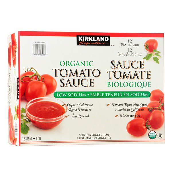 Kirkland Signature Low Sodium Organic Tomato Sauce