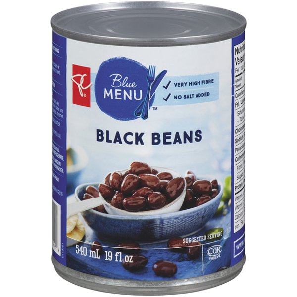 President's Choice Blue Menu Black Beans