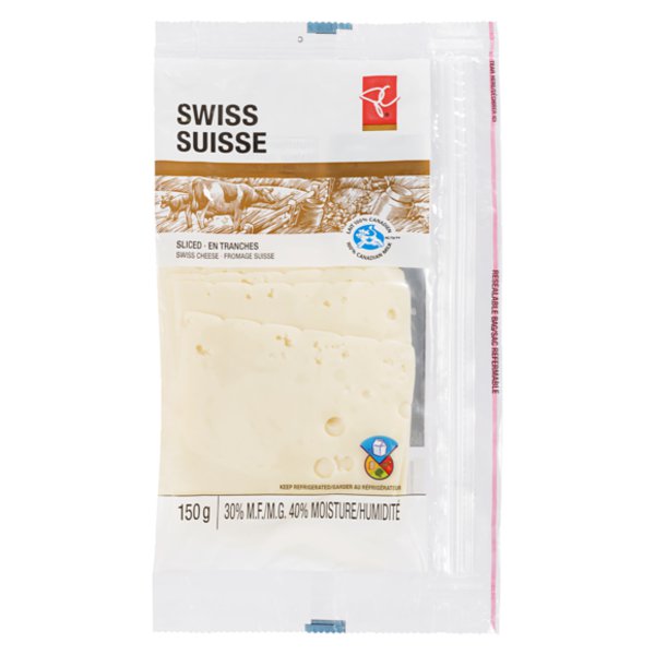 Presidents Choice Pack of Swiss Cheese Slices