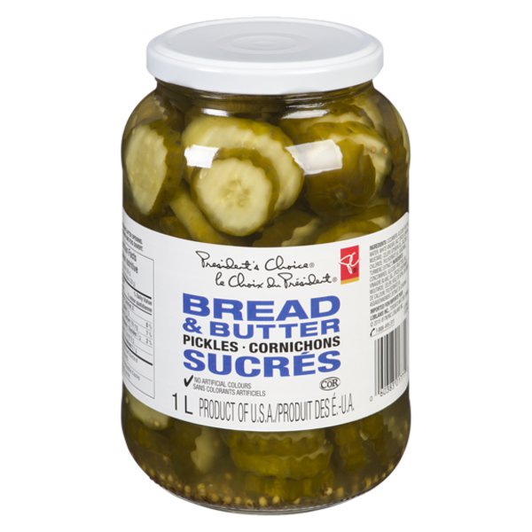 Presidents Choice Bread & Butter Deli Sliced Pickles