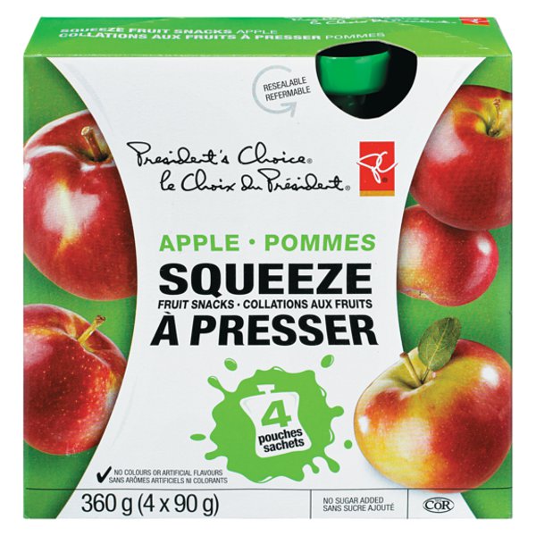 President's Choice Squeeze Apple Pouch