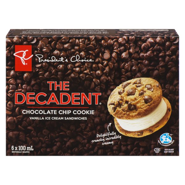 President's Choice Decadent Cookie Vanilla Ice Cream Sandwich