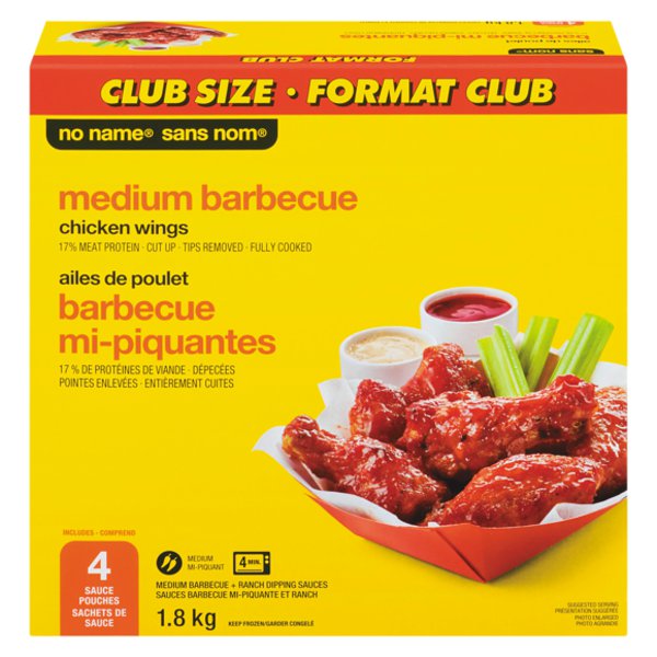 No Name Crispy Medium Barbecue Chicken Wings