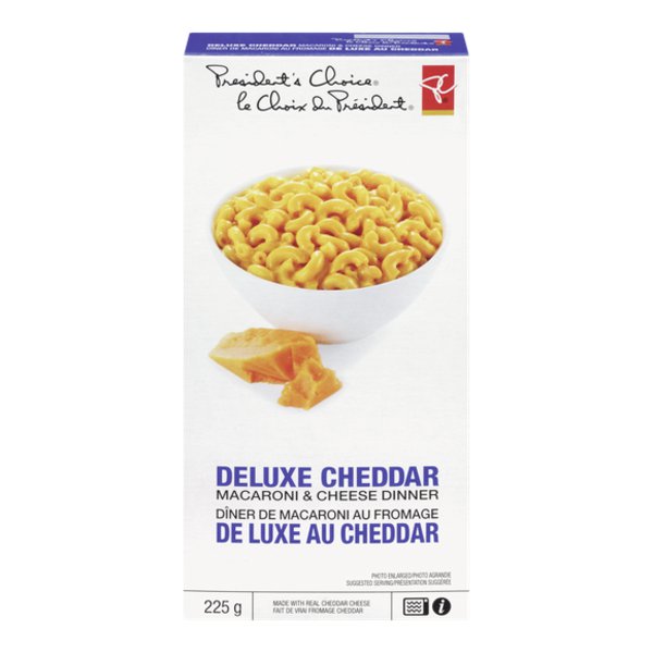 Presidents Choice Deluxe Real Cheddar Macaroni Cheese Dinner