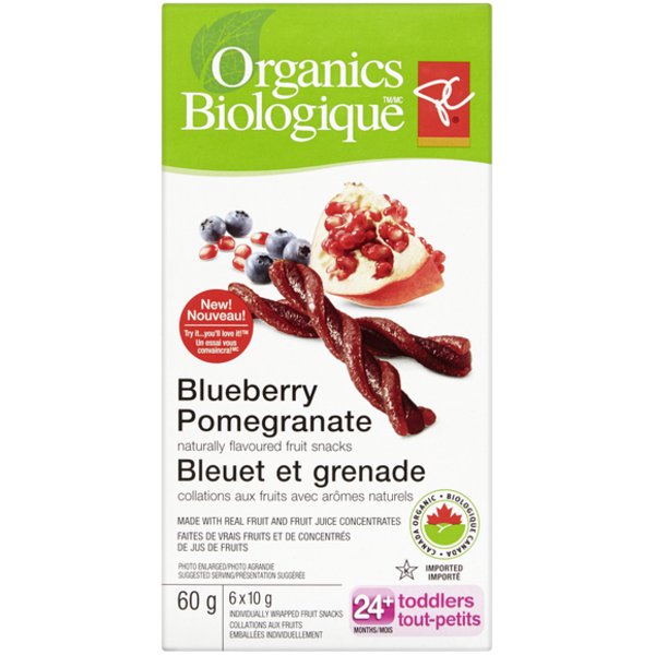 Presidents Choice Organics Toddler Blue Fruit Twist