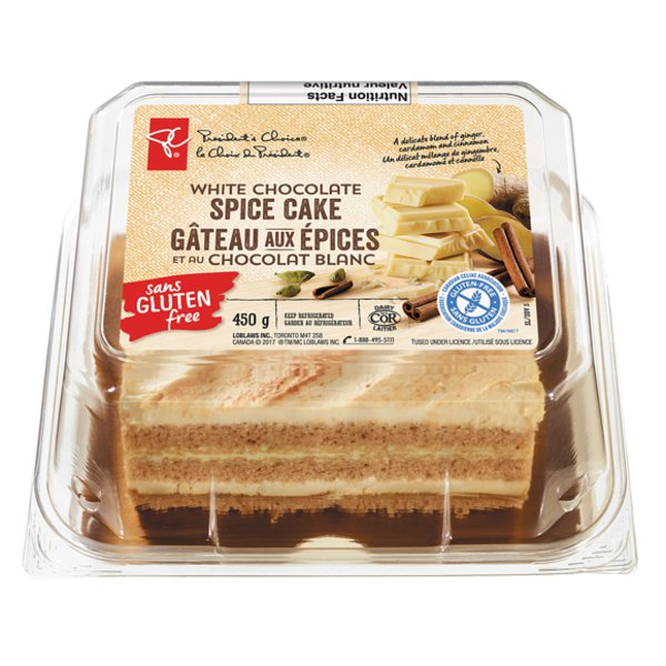 Presidents Choice Regular Gluten Free White Chocolate Cake