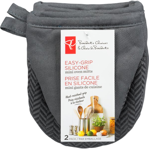 Presidents Choice Grey Mini Mitts With Silicone