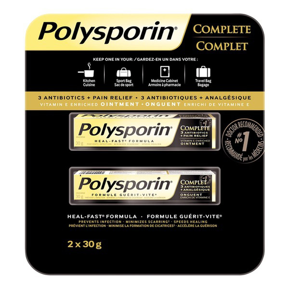 POLYSPORIN Complete Antibiotic Ointment Heal Fast Formula