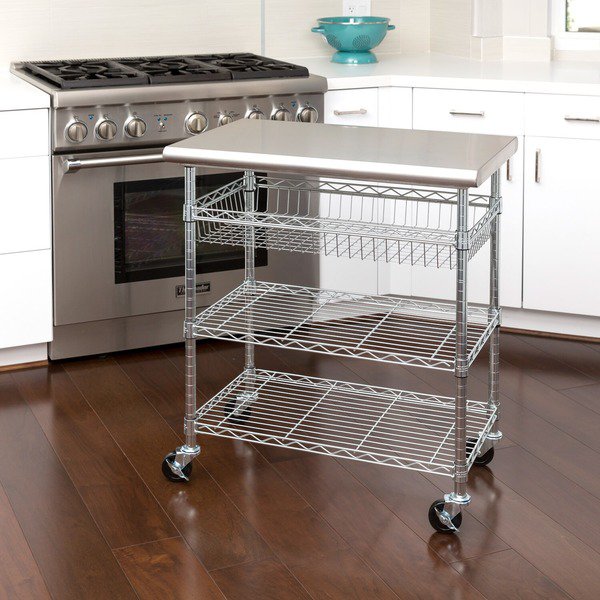 Seville Classics Stainless Steel Kitchen Cart