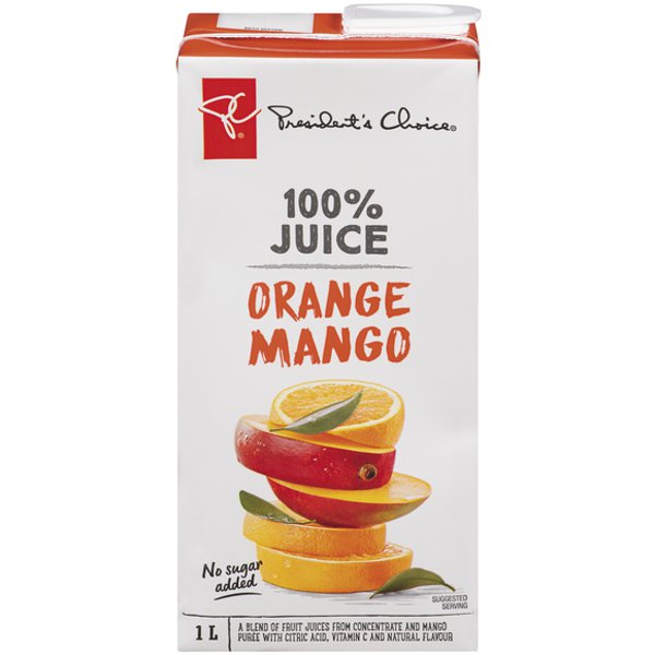 President's Choice 100% Orange Mango Juice
