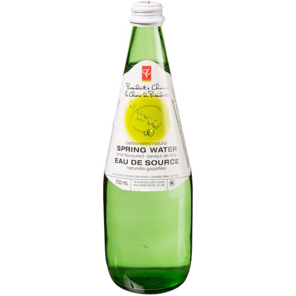 Presidents Choice Carbonated Lime Spring Water