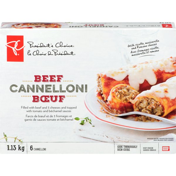 President's Choice Beef Cannelloni