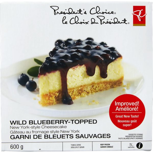 Presidents Choice Blueberry Topped Cheesecake