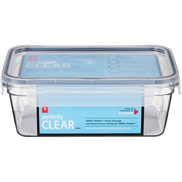 Presidents Choice Rectangular Clearlock 1600 ml Food Storage Container