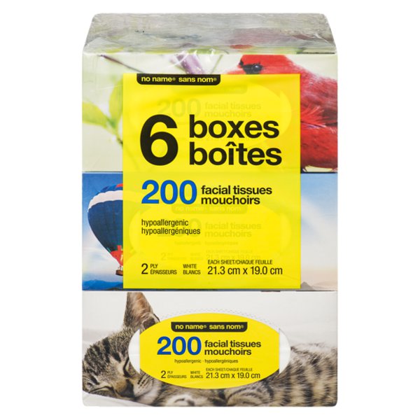 No Name 2 Ply Facial Tissue