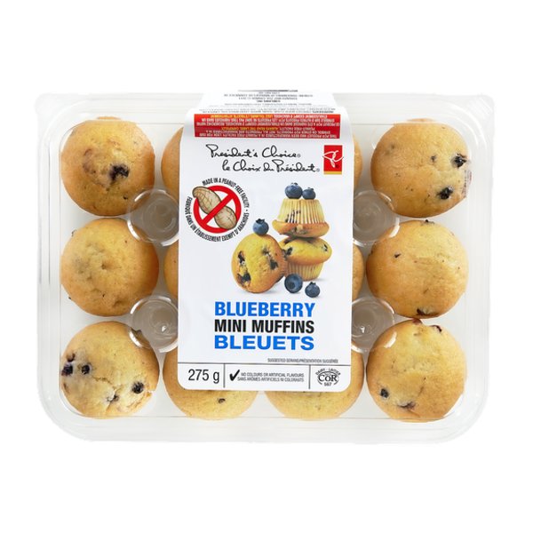 Presidents Choice Mini Muffins Blueberry
