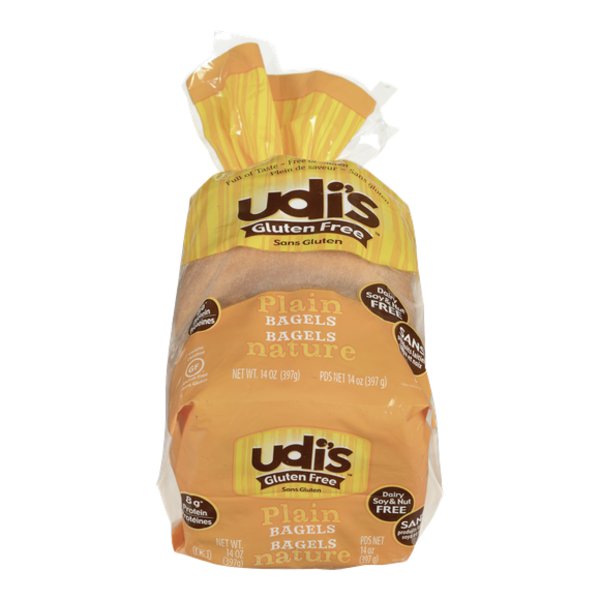 Udis Gluten Free Plain Bagels