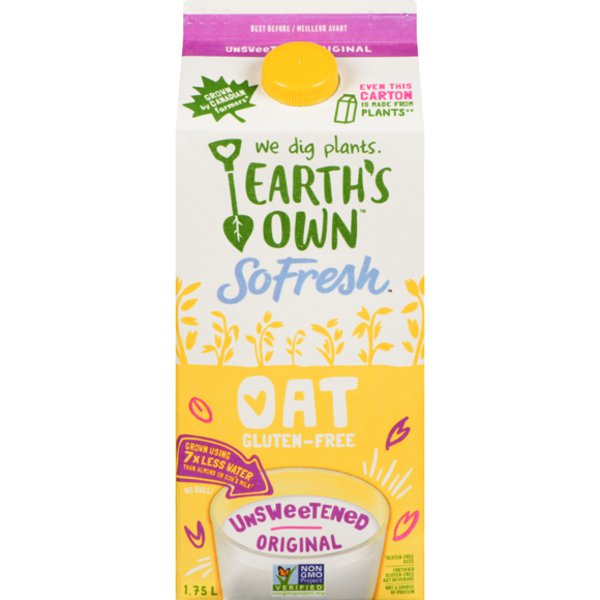 Earth's Own Organic Unsweetened Oat Milk
