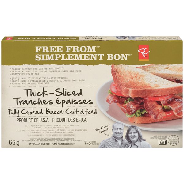 President's Choice Free From Thick Bacon Slices