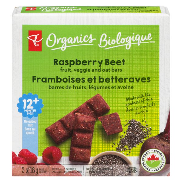 President's Choice Organics Raspberry Beet Chia Bar
