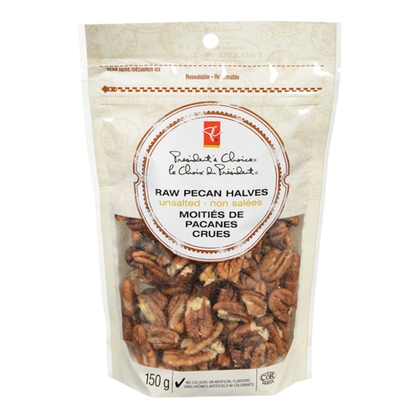 President's Choice Raw Unsalted Pecan Halves