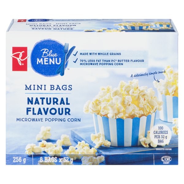President Choice Blue Menu Natural Mini Popcorn