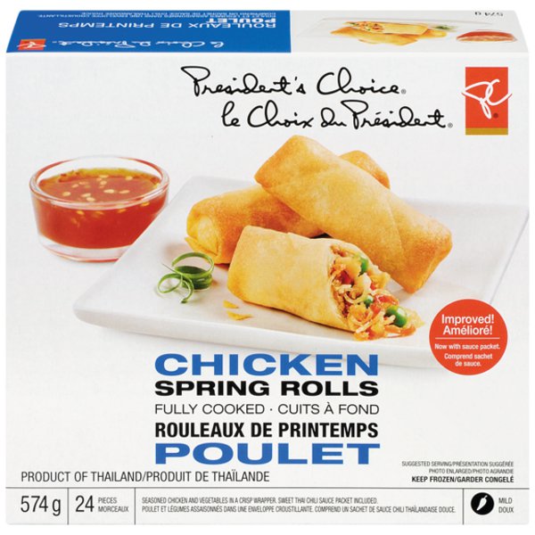 Presidents Choice Chicken Spring Rolls