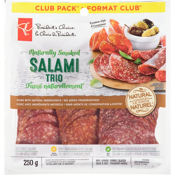 Presidents Choice Uncured Salami Trio Club Pack
