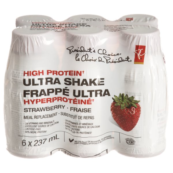 President's Choice Strawberry Ultra Shake High Protein Meal Replacement