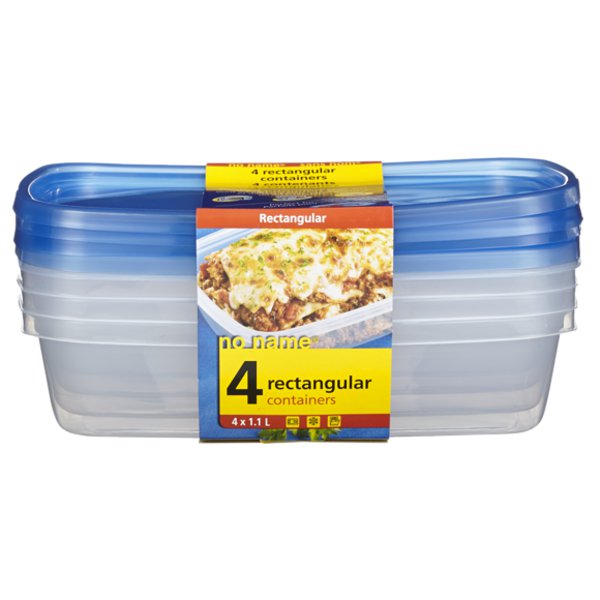 No Name 4 Pack Rectangle Container