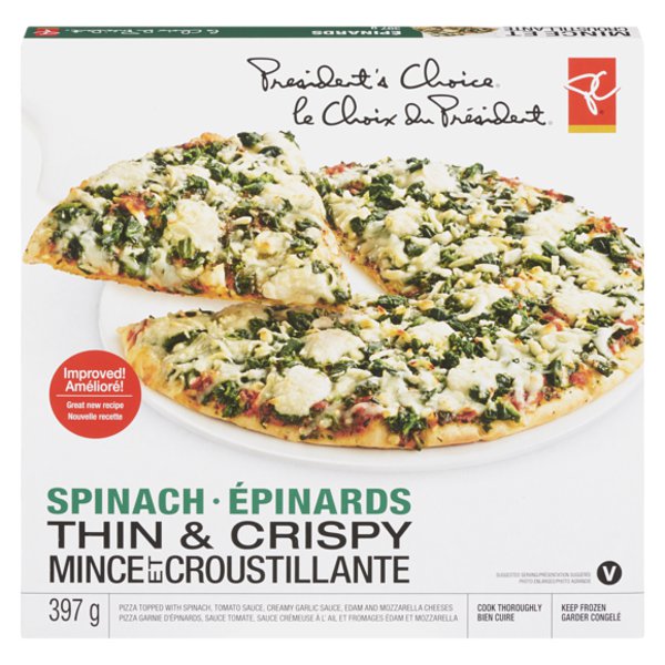 President's Choice Spinach Thin & Crispy Pizza