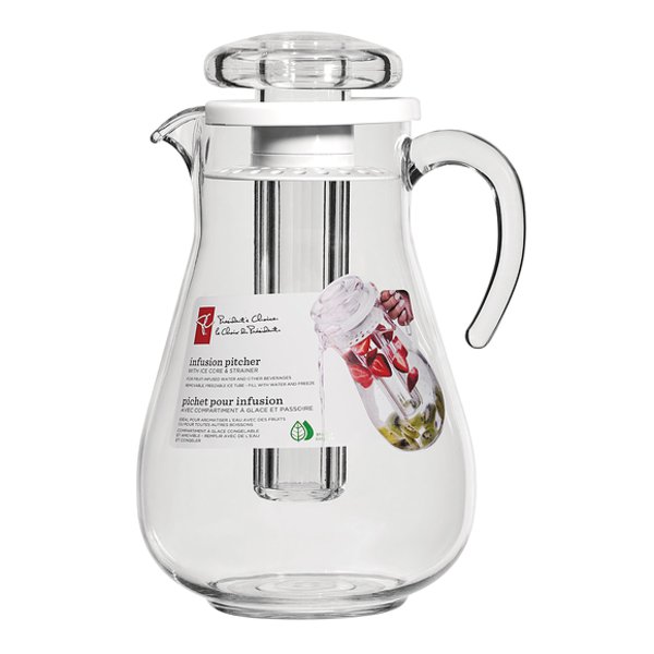 Presidents Choice Infusion Pitcher With Ice Core & Strainer