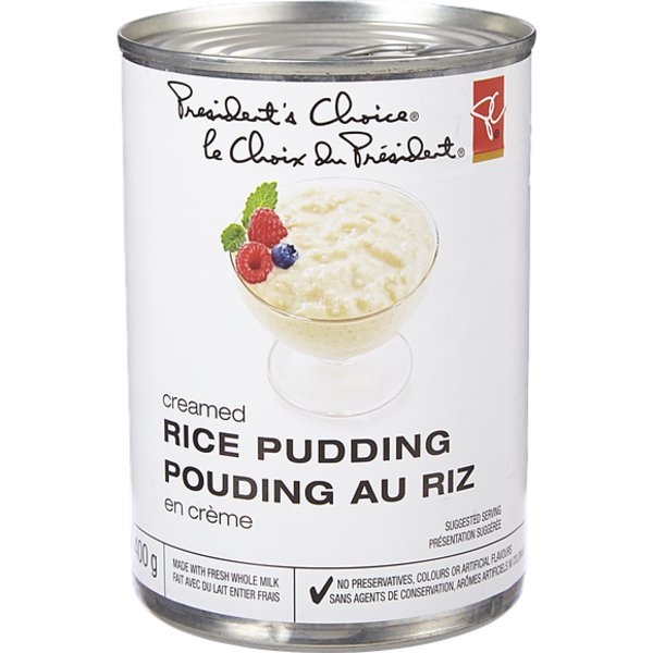 Presidents Choice Creamed Rice Pudding