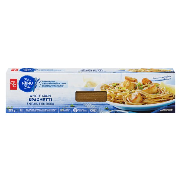 Presidents Choice Blue Menu Whole Wheat Pasta Spaghetti