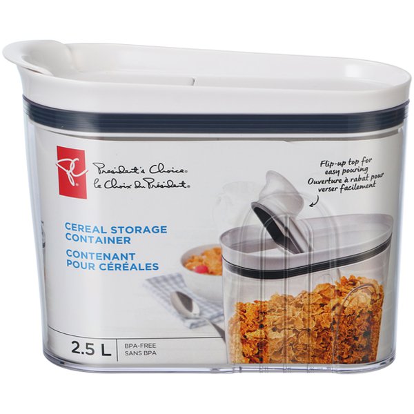 President's Choice 2.5 Liter Cereal Container