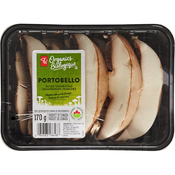 Presidents Choice Organics Sliced Portabello Mushroom