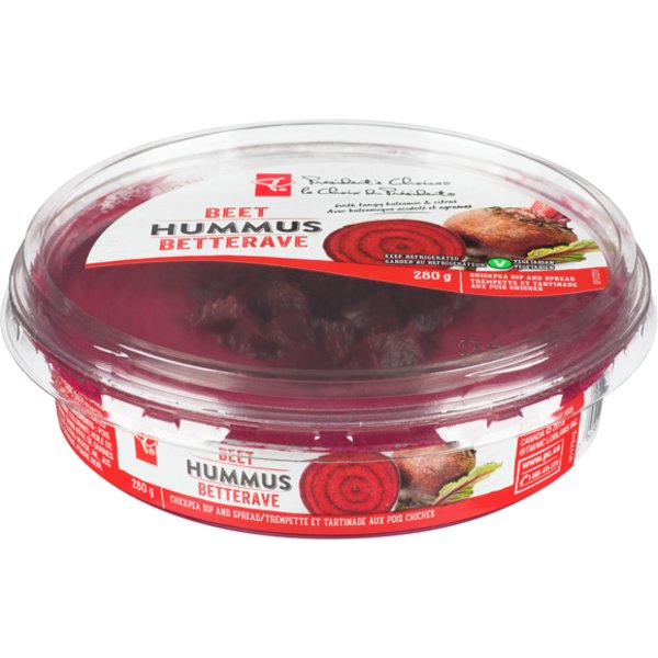 Presidents Choice Beet Topped Hummus