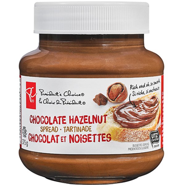 Presidents Choice Chocolate Hazelnut Spread