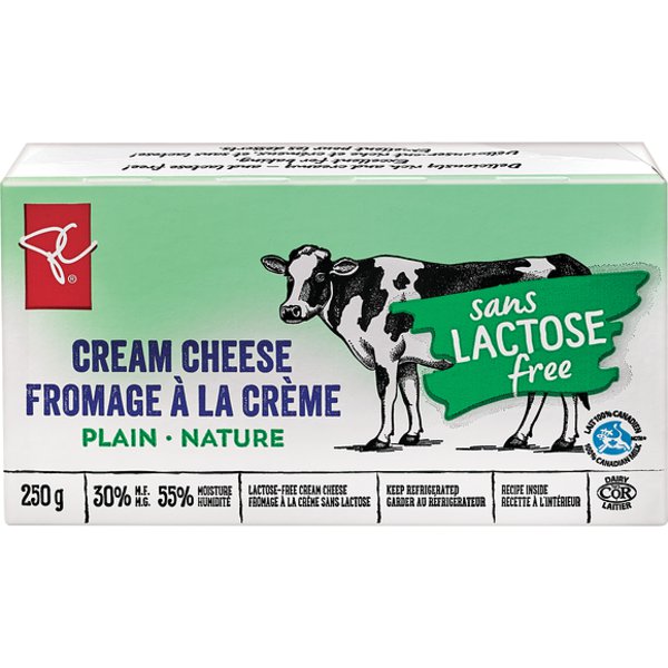 Presidents Choice Lactose Free Cream Cheese Brick