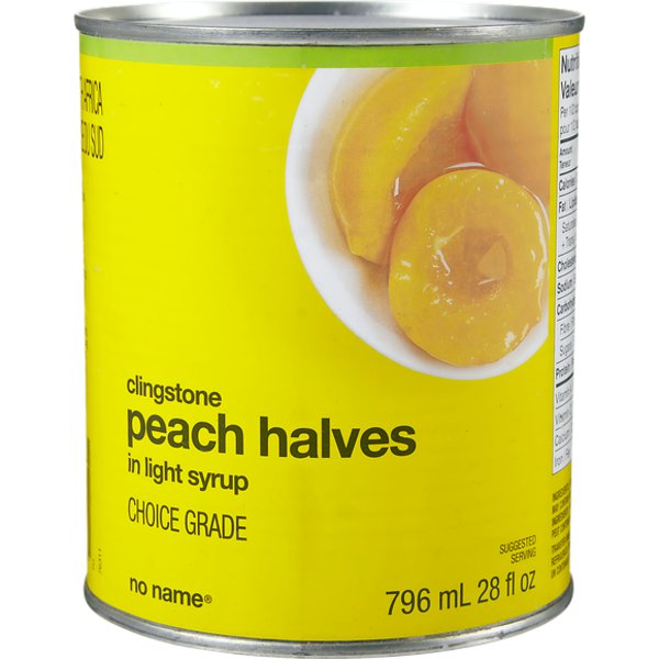 No Name Peach Halves Light Syrup