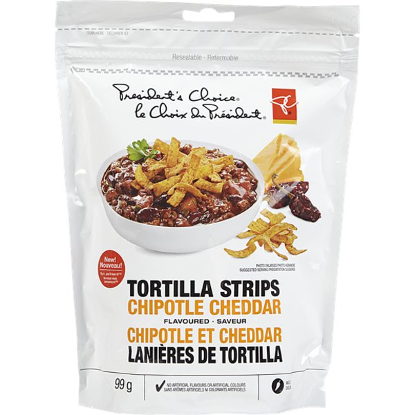 Presidents Choice Chipotle Cheddar Tortilla Strips