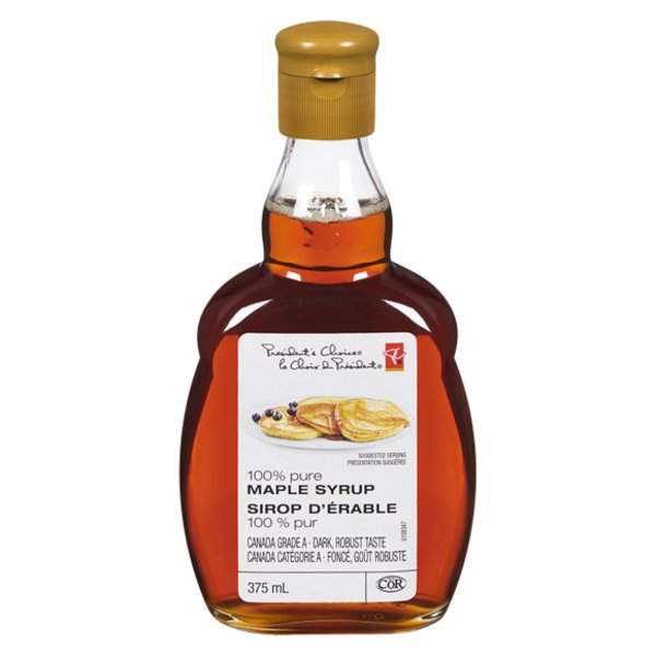 Presidents Choice Grade A Dark Maple Syrup