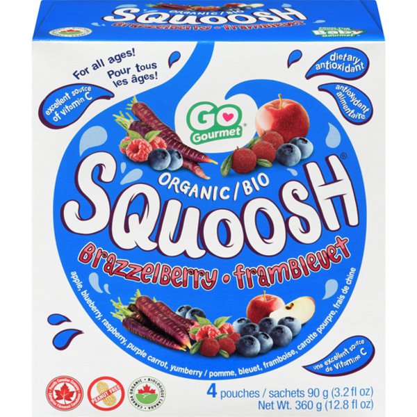 Baby Gourmet Foods Inc Squoosh BrazzelBerry Organic Blueberry, Raspberry & Purple Carrot Baby Food