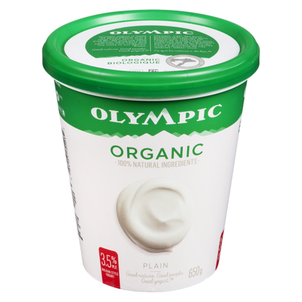 Olympic 3.5 Percent Fat Plain Organic Yogurt