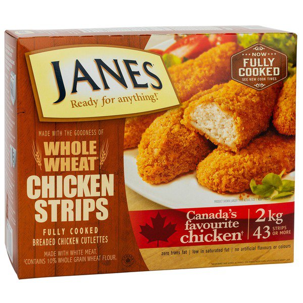 Jane's Frozen Whole Wheat Chicken Strips