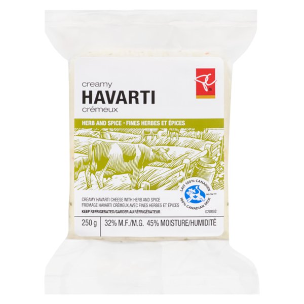 Presidents Choice Creamy Havarti Cheese With Herb & Spice