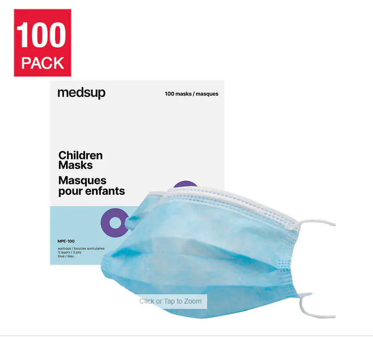 Kids Blue Disposable 3 Layer Face Mask